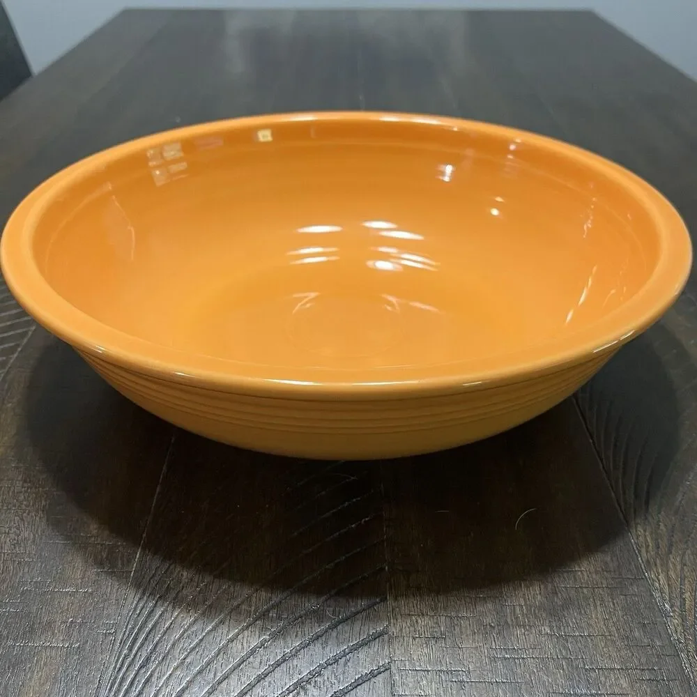 Fiesta Tangerine Orange Pasta Bowl Mixing Bowl 12.5” Homer Laughlin FiestaWare